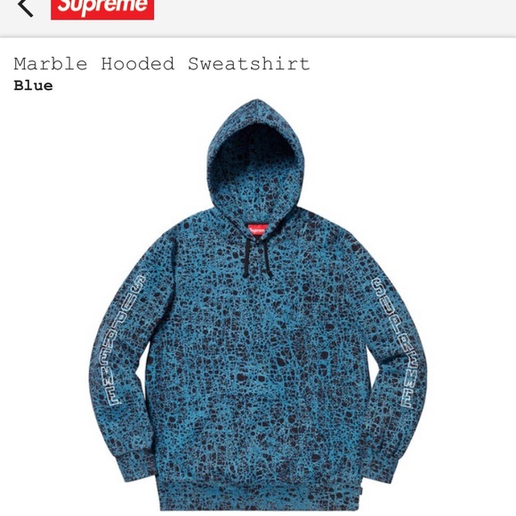 marble hooded sweatshirt supreme